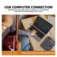 thumbnail image 4 of Mixer 4-Channel DJ Console With Bluetooth USB Sound Card 48V For PC Recording Microphone Live Streaming ,Smart Fader, 4 of 5