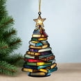 thumbnail image 7 of Mmeneyy Book Christmas Ornament 2025 Suncatcher, Acrylic Tree Decor Ornaments Gifts for Book Lovers, Bookish Gift for Women, Bookworm, Teacher, Bookclub, Printed Faux Stained Glass Effect Keepsake, 7 of 7