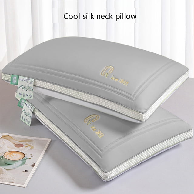 ¡Rebajas de Liquidación!, Almohada de plumón suave y con soporte de calidad hotelera, adecuada para quienes duermen boca arriba y boca abajo, hecha de tela amigable Akmoler