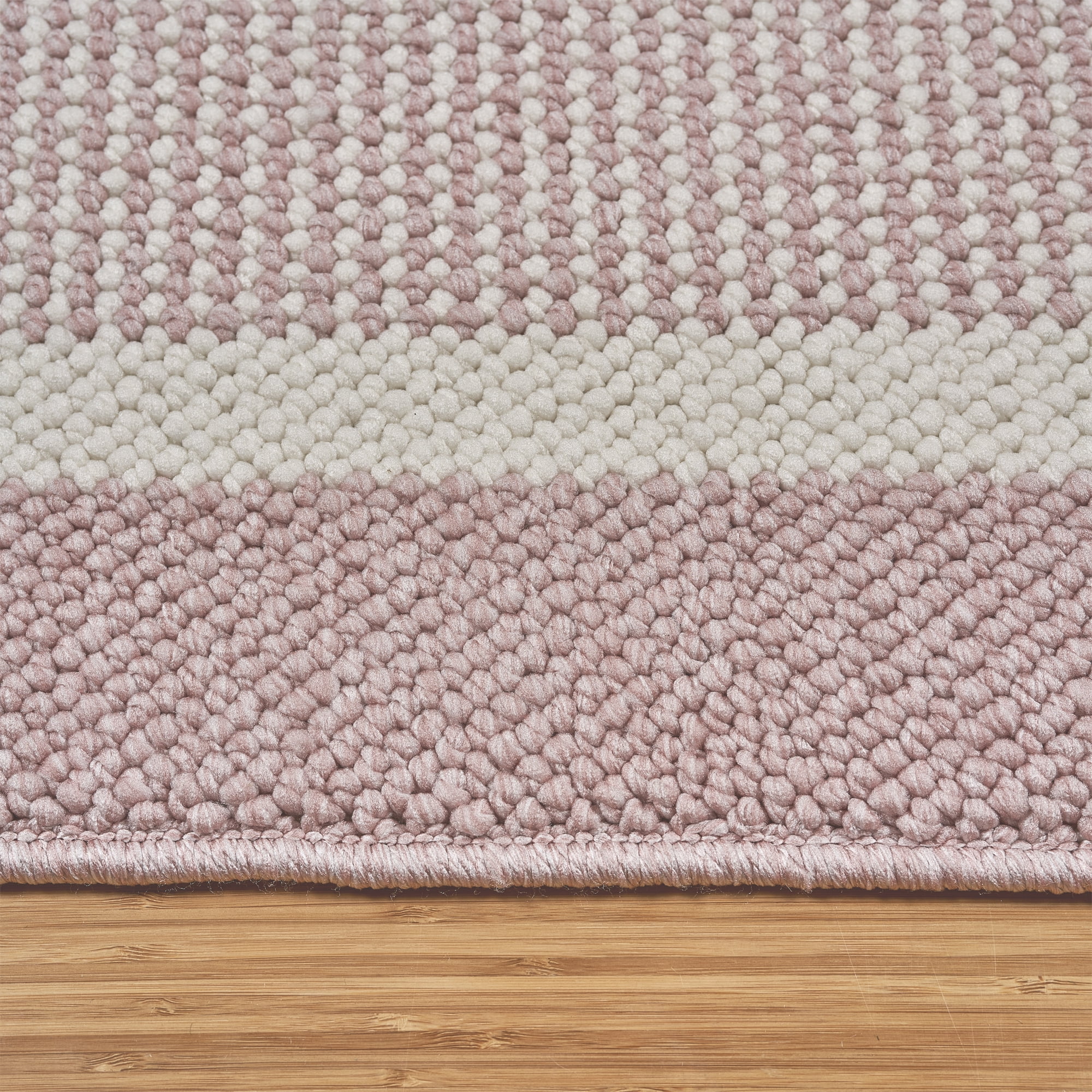 HGTV Soft Weave Mari Modern/ Contemporary Solid Color Pink Area Rug, 8x10