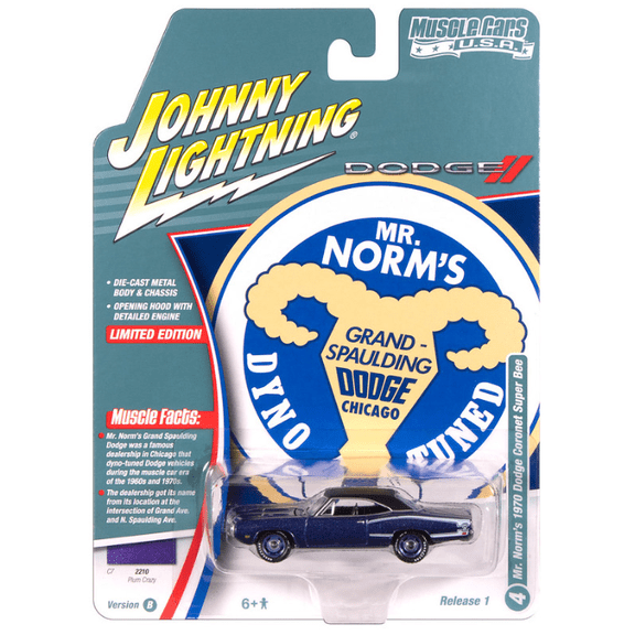 Johnny Lightning Jlmc034 Muscle Car Ver B Mr. Norms 1970 Dodge Coronet Super Bee
