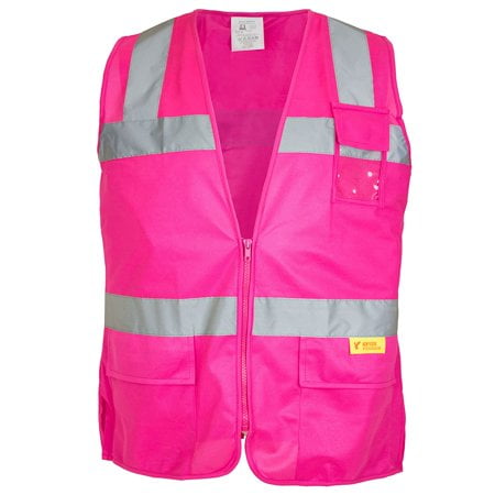 

RK Safety PK0430 ANSI/ISEA Class 2 Certified Female Safety Vest (Pink Large)
