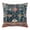 Orange Blue2, variant on Throw Pillow Covers, Middle Century Decorative Throw Pillow Covers 18x18 Inch, Vintage Abstract Bohemia Tribal Pattern Blue Square Linen Pillow Cases for Couch/Living Room/Sofa