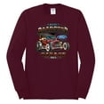 thumbnail image 2 of Wild Bobby, Ford Retro T-Bucket Roadster 1923 Vintage Garage Motors, Cars and Trucks, Men Long Sleeve Shirt, Maroon, X-Large, 2 of 4