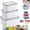 3pcs-blue, variant on 4 In 1 Food Storage Container,Produce Storage Containers for Fridge,Fruit Storage Containers With Removable Colander,Multipurpose Stackable Fruit Storage Containers (3pcs-blue)