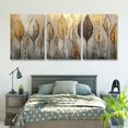 thumbnail image 5 of Abstract Leaf Wall Art Triptych – Modern Botanical Canvas Prints for Living Room Decor, 5 of 6