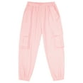 thumbnail image 5 of YiZYiF Kids Boys Dungarees Casual Moisture-Wicking Cargo Pants,Sizes 6-14 Pink 14, 5 of 7