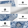 thumbnail image 6 of Navy Blue Coastal Outdoor Rug for Patio/Deck/Porch, Non-Slip Large Area Rug 5 x 7 Ft, Nautical Coral Starfish Shell Octopus Sea Indoor Outdoor Rugs Washable Area Rugs, Camping Rug Carpet Runner, 6 of 8