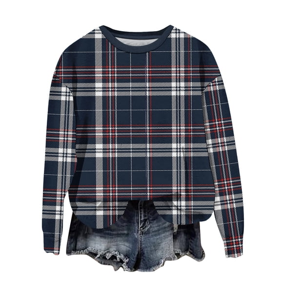 Women's Fashion Printed Long Sleeve Loose Round Neck Sweatshirt Top for Fall Season Casual and Comfortable Outfits,Orange,5XL