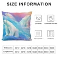 thumbnail image 5 of Polar Bear Reversible Print Pillow Covers " Pack of ,Nature Wild Animal Throw Cushion Covers,Watercolor Rainbow Dreamy Tie Dye Painting Couch Pillow Covers, 5 of 5