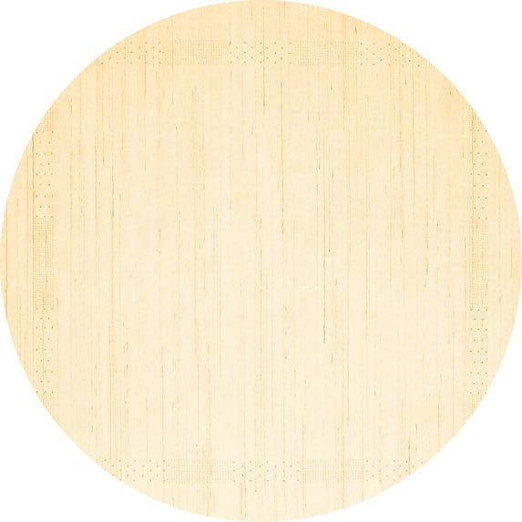 Ahgly Company Indoor Round Solid Brown Modern Area Rugs, 8' Round
