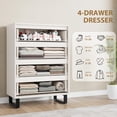 thumbnail image 3 of Cómoda Alta de 4 Cajones para Recámara, Baúl de Almacenamiento Vertical de 41.5" de Alto, Gabinete de Cajones de Clóset de Madera MDF con Patas Removibles, Parte Superior Impermeable de 25 Mm,, 3 of 6