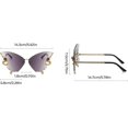 thumbnail image 5 of Fashion Diamond Butterfly Sunglasses For Womens, 2023 Summer Ladies Novelty Color Butterfly Shape Glasses, 5 of 5
