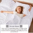thumbnail image 3 of RUVANTI 100% Cotton Sheets – Twin Size Percale Bedding, Cooling & Breathable Floral Design, Durable with a Crisp, Soft & Comfortable Feel, 16" Deep Pocket, 3-Piece Set, Phulkari, 3 of 7