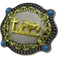 thumbnail image 2 of Moranse Religion Cross Cowboy Kneeling Prayer And Horse Design Belt Buckles, 2 of 5