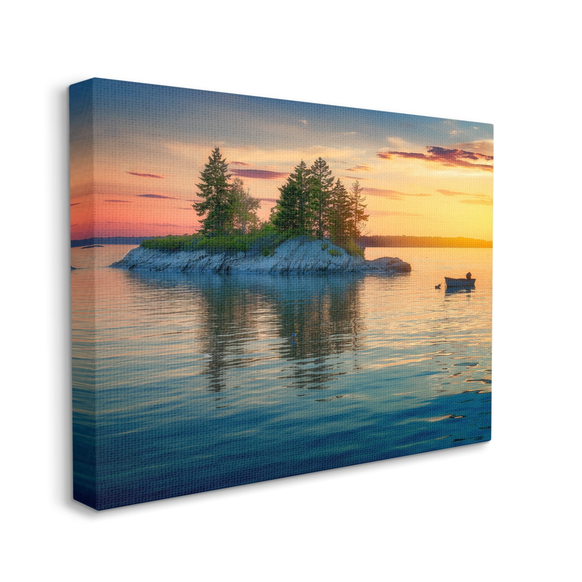 Stupell Sunset Island Horizon Photography Landscape Photography Gallery Wrapped Canvas Print Wall Art