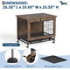 thumbnail image 5 of Historyli Jaula multifuncional para perros con 2 puertas, resistente, de madera, para interior, mesa auxiliar para perros pequeños, 5 of 8