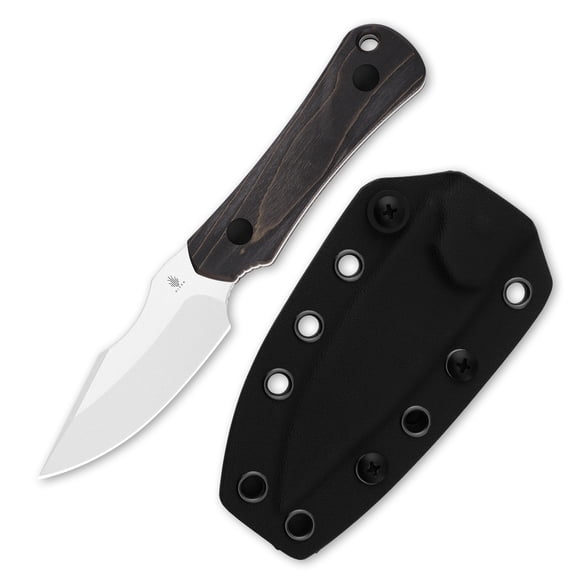 Kizer Bone EDC Fixed Knife AEB-L Blade Wood Handle With Sheath 1122A4 Camping