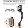 thumbnail image 4 of Front Door Handle and Deadbolt Set  Front Door Lock Set  Oil-Rubbed Bronze  Vintage Lower Half Entry Handleset  Entry Door Handle with Reversible Lever, 4 of 8