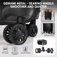 thumbnail image 4 of New York Xpress Luggage Sets 2 Piece Hardside Expandable Suitcase with Spinner Wheels, 20" Carry-on & 25" Medium Checked Luggage, Black, La13601, 4 of 8