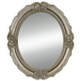thumbnail image 1 of Simon's Shop Vintage Silver Mirror 10.5''x12.5'' Oval Wall Desk Mirror with Floral Carvings for Home Decor, Makeup Mirror, 1 of 6