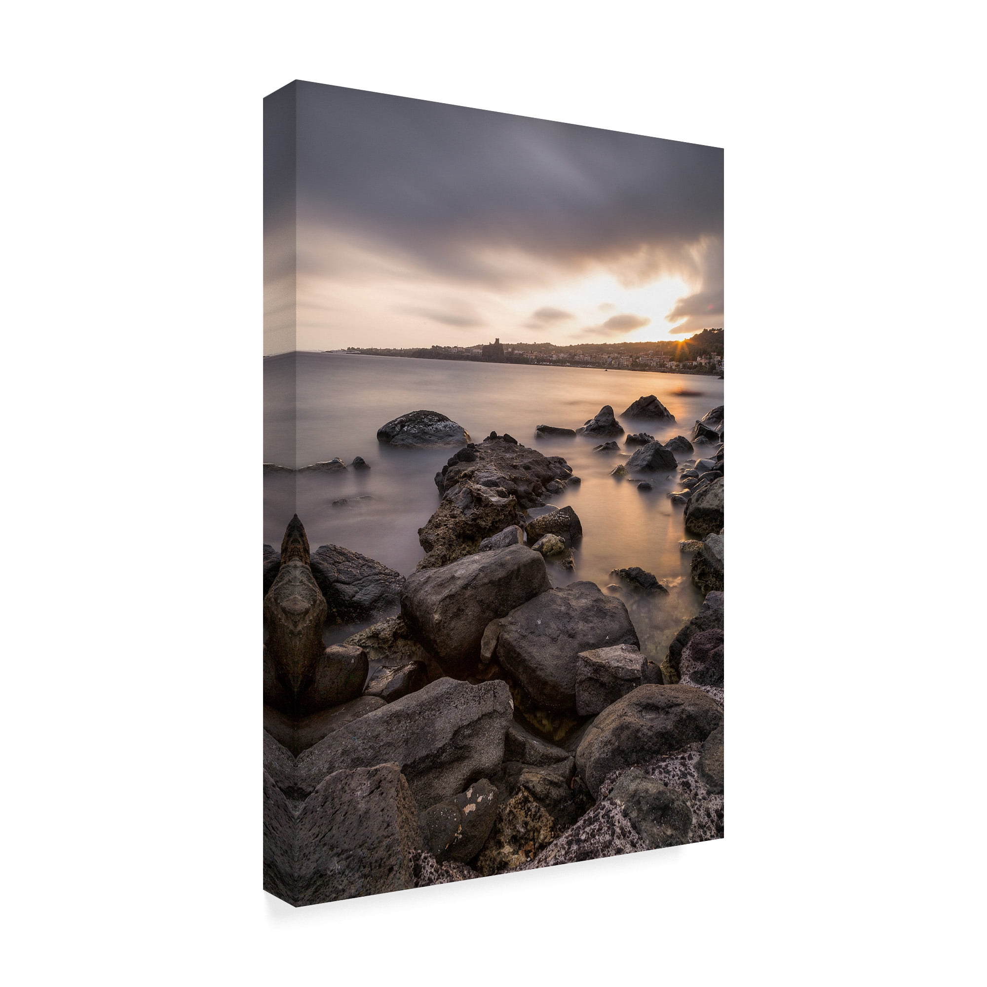 Trademark Fine Art 'SunsetCoastline' Canvas Art by Giuseppe Torre