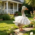 thumbnail image 6 of SHENGXINY Porch Goose Outfit, Romantic Bridal Tulle Tutu Dress Goose Clothes for Backyard Wedding Patio Decor White 23 in, 6 of 6