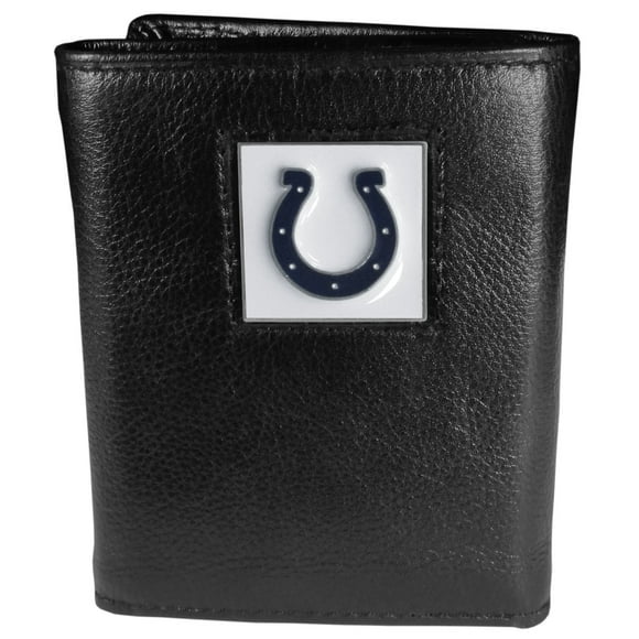 NFL Siskiyou Sports Mens Indianapolis Colts Deluxe Leather Tri-fold Wallet One Size Black