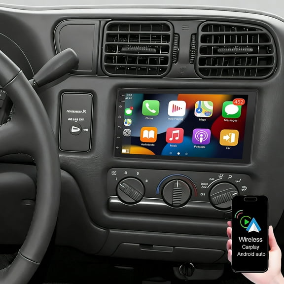 Eforcase Car Radio for GMC Sonoma 2003-2004 Android 15 Touch Screen Car Stereo with Wireless Carplay Android Auto Bluetooth WiFi GPS Backup Camera Head Unit