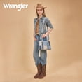 thumbnail image 5 of Wrangler Womens Canvas Woven Tote Bag Top Handle Boho Shoulder Bags With Strap, Jean, 5 of 7