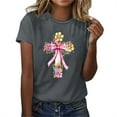 thumbnail image 2 of Blouse à Manches Courtes pour Femmes, T-Shirt Imprimé Amusant, Col Rond, Polyester Spandex Lightw8, Haut Printemps Été, Taille comme Noté, 2 of 5