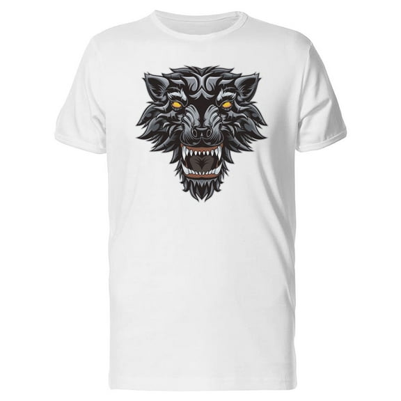 Head Of Roaring Gray Wolf Tee Men's -Image by Shutterstock