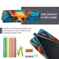 thumbnail image 5 of Yiaed Colorful Textured Chihuahua Print Leather Pencil Case - Leather Pen Pencil Holder - Elegant & Practical Pencil Pouch for Work & Office, 5 of 7