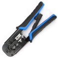 thumbnail image 4 of Crimpadora Ethernet RJ45, crimpadora de cable de red 8P/6P-RJ11, cortadora peladora de trinquete RJ12 Azul, 4 of 5