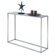 thumbnail image 2 of Convenience Concepts Gold Coast Faux Marble Console Table in Silver Metal Finish, 2 of 5