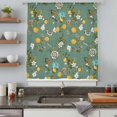 thumbnail image 5 of Green Botanical Sheer Curtains 54 Inches Long, Spring Floral Summer Lemon Birds Light Filering Curtains, Breathable Simi Curtain Privacy Drapes for Kitchen Bathroom Lightweight Small Window Treatment, 5 of 9