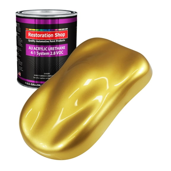 Restoration Shop Anniversary Gold Metallic Acrylic Urethane Auto Paint - Gallon Paint Color Only Single Stage High Gloss