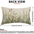 thumbnail image 3 of Spring Pillow Covers 12x20 Set of 2 Sage Green Floral Wild Flower Plant Vintage Botanical Print Decorative Lumbar Throw Pillow Cases Rectangle Outdoor Seasonal Farmhouse Decor for Sofa Couch Bed, 3 of 6