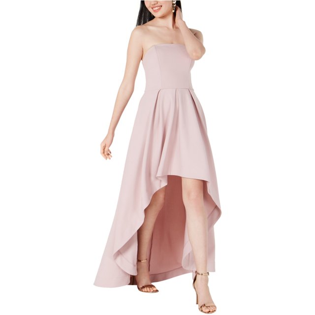 Speechless Womens Crepe Strapless High-Low Dress, Rosa, 7