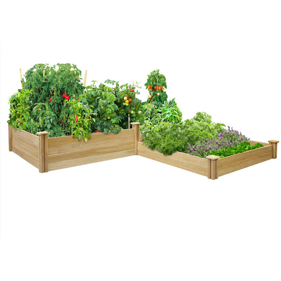 Greenes Fence Dovetail StairStep Cedar Raised Garden Bed