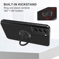 thumbnail image 3 of Samsung Galaxy S22 Plus Case with Ring Stand [360° Rotatable Ring Holder Magnetic Kickstand] [Soft Microfiber Lining] Slim TPU Shockproof Protective Phone Case for Galaxy S22+ 5G Black, 3 of 12