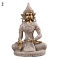 thumbnail image 2 of Meditative Seated Buddha Sandstone Statue Sculpture Figurine Decor, 2 of 7