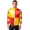 thumbnail image 2 of Mufeng Men's Horse Racing Outfits Adult Equestrian Long Sleeve Jacket Blazer Racer Uniforms Coat Yellow&Red XL, 2 of 7