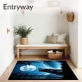 thumbnail image 3 of ODIKA 4'x6' Machine Washable Non-Slip Area Rug, Howling with Matching Pillowcase for High Traffic Rug, Blue, 108636, 3 of 7