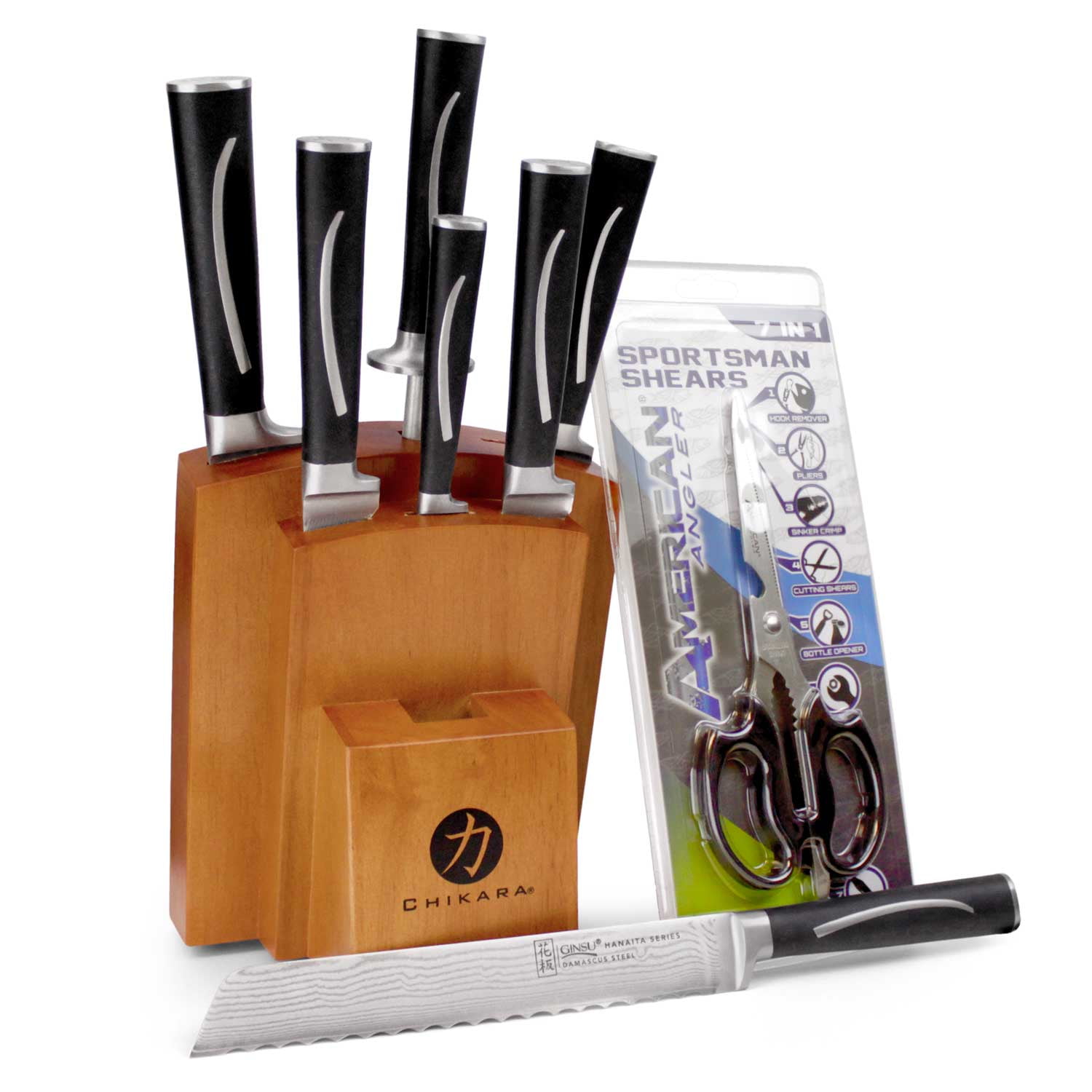 ginsu knife set with block