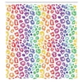 thumbnail image 2 of Ambesonne Leopard Rainbow Shower Curtain, Colorful Animal Art, 69"Wx75"L, White and Multicolor, 2 of 4