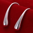 thumbnail image 3 of Joyería de Moda para Mujer Jinwen Pendientes de Plata Lágrima Botón Pendientes de gancho de moda, 3 of 7