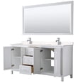 thumbnail image 2 of Wyndham Collection Daria 72" Light Vein Wood Double Bathroom Vanity in White, 2 of 5