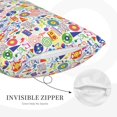 thumbnail image 3 of Daiia Retro Musi Disco Bedding Waterproof Pillow Protector Zippered Queen – Bed Bug Proof Pillow Encasement-14"x20", 3 of 6
