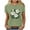 Army Green#01, variant on JTZGDY Western Shirts for Women Loose Fit Casual Summer Boho Floral Print Short Sleeve Crewneck Basic Tunic Tees Vintage Outfit Clothes Army Green#01 L